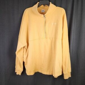 PINK Victoria's Secret Yellow Fleece Quarter Zip Sweatshirt Love Pink XL